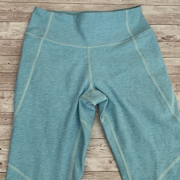 Outdoor Voices 7/8 High Rise Warmup Leggings in Pool Blue - Picture 9 of 15